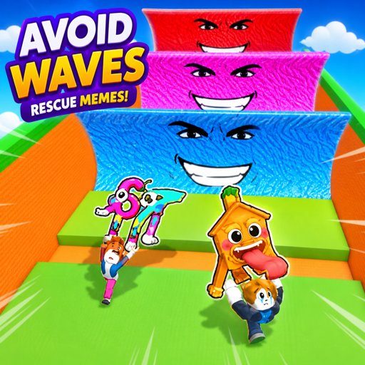 Avoid Waves &ndash; Rescue Memes online game